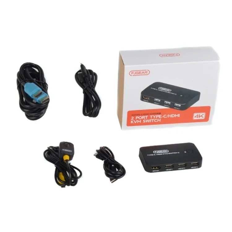 TBD06040798_11.webp FJGEAR FJ-TYH201 Type-C / HDMI KVM Switch With Desktop Controller - Image 12