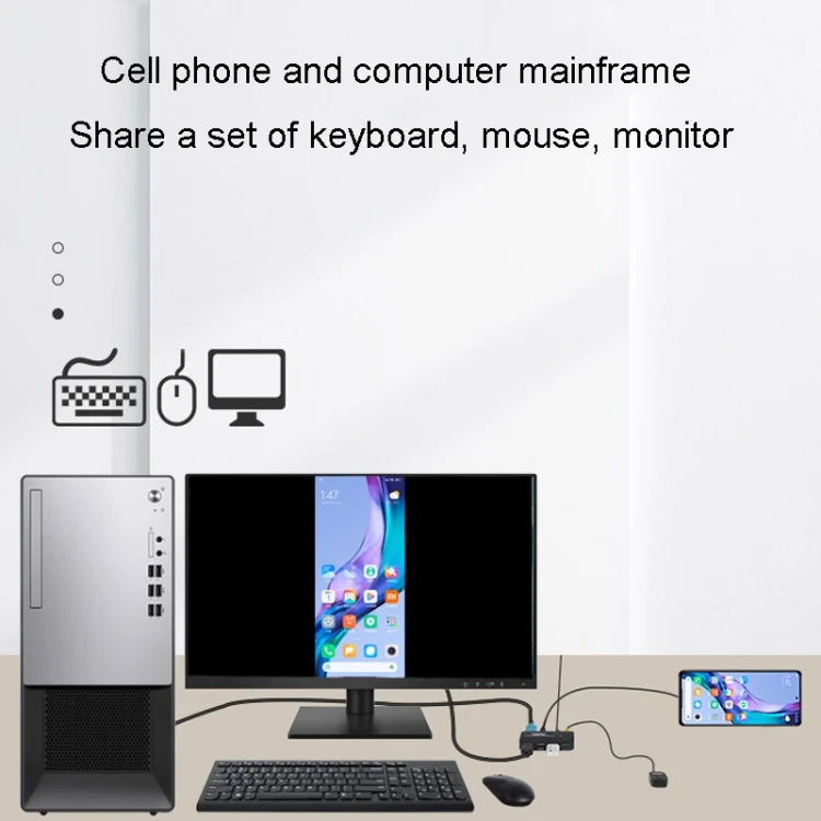 TBD06040798_4.webp FJGEAR FJ-TYH201 Type-C / HDMI KVM Switch With Desktop Controller - Image 5