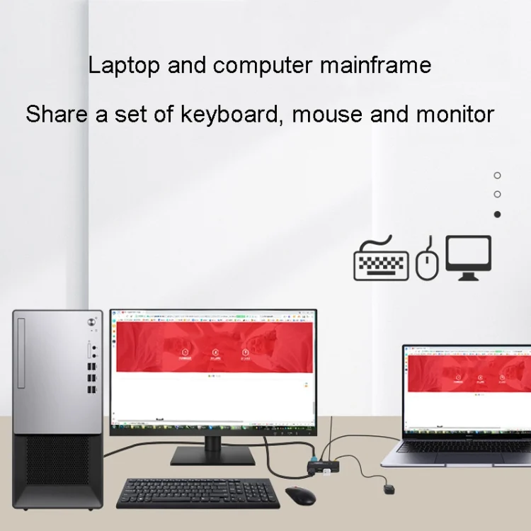 TBD06040798_5.webp FJGEAR FJ-TYH201 Type-C / HDMI KVM Switch With Desktop Controller - Image 6