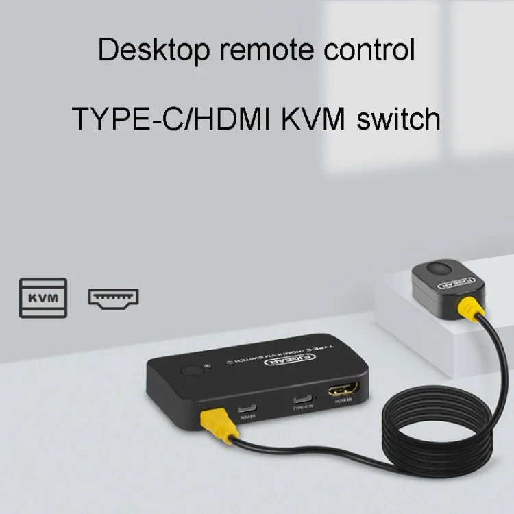 TBD06040798_8.webp FJGEAR FJ-TYH201 Type-C / HDMI KVM Switch With Desktop Controller - Image 9