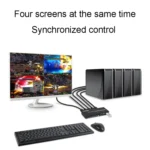 FJGEAR FJ-401HK 4 Ports HDMI KVM Video Splitter With IR Remote Controller - Image 4