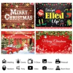 150 x 150cm Peach Skin Christmas Photography Background Cloth Party Room Decoration - Image 2