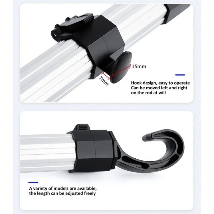 TBD06040912_B2.webp Car Mobile Phone Holder Computer Holder Universal Aluminum Tube With Hook - Image 3