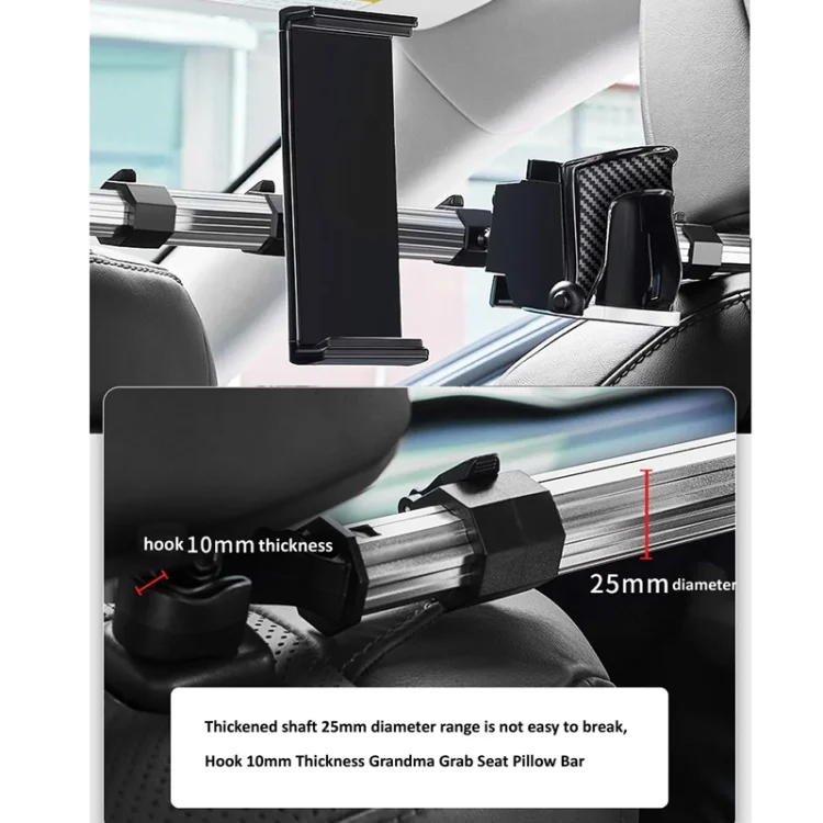 TBD06040912_B8.webp Car Mobile Phone Holder Computer Holder Universal Aluminum Tube With Hook - Image 9