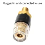 Small Copper Transparent Audio Column M4 Crystal Banana Holder Terminal Block - Image 2