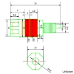Small Copper Transparent Audio Column M4 Crystal Banana Holder Terminal Block - Image 5