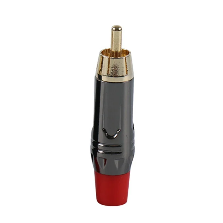 Pure Copper Soldered RCA Male Audio/Video Plug Assembled With AV Lotus Connector
