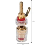 Medium Extended Transparent Terminal Block 4mm Banana Socket Audio Amplifier Junction Post - Image 2
