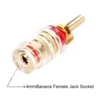 Medium Extended Transparent Terminal Block 4mm Banana Socket Audio Amplifier Junction Post - Image 3