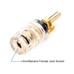 Medium Extended Transparent Terminal Block 4mm Banana Socket Audio Amplifier Junction Post - Image 3