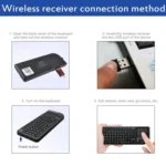 Rii X1 2.4G Mini Classic Wireless Keyboard Keypad And Mouse All-In-One Kit - Image 4