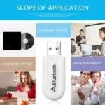 B10 Dual Output USB Wireless Bluetooth Audio Receiver AUX Bluetooth Adapter - Image 5