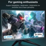 DP Cable 8K Computer Monitor Connection Cable 30AWG OD6.3MM With Nylon Mesh - Image 7