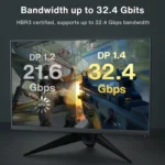 DP Cable 8K Computer Monitor Connection Cable 30AWG OD6.3MM With Nylon Mesh - Image 9