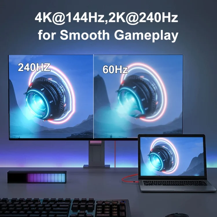 TBD06041307_B4.webp Version 2.1 Mini DP To DP Cable Monitor Computer Video Adapter Cable 30AWG OD6.3MM - Image 5