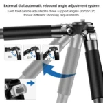 Carbon Fiber Portable Folding Tripod SLR Camera Low Gravity Center Gimbal Photography Bracket - Image 7