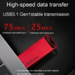 Lenovo Thinkplus TU100 USB3.1 High Speed Flash Drive Mini USB Memory Disk With Metal Plug And Cap - Image 5