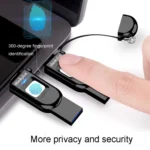Lenovo Thinkplus TFU301 Dual Interface Type-C+USB Fingerprint Encrypted USB Flash Drive - Image 10