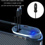 Digital Display Multifunctional Super Fast Charging Car Seat Gap Storage Box - Image 4