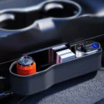 Digital Display Multifunctional Super Fast Charging Car Seat Gap Storage Box - Image 8