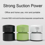 Desktop Mini Vacuum Cleaner USB Rechargeable Office Home Portable Paper Cleaner - Image 2