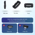 Car Seatbelt Buckle Protective Cover Anti Scratch Silicone Protector For Safety Belt Plugs - Image 3