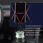 Car Centre Navigation Mobile Phone Holder 360 Rotating Water Cup Holder - Image 6