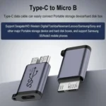 Micro B Male Adapter USB Link HDD Enclosure Interface Converter - Image 3