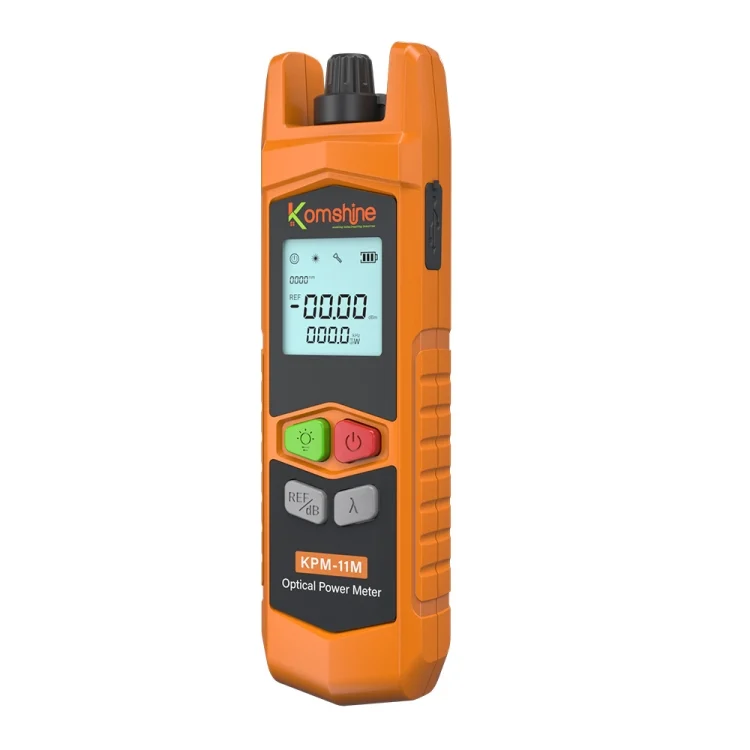 Komshine High Precision Optical Power Meter Mini Fiber Optic Light Attenuation Tester With LED