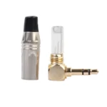 Zinc Alloy L-Shaped 90 Degree 3.5mm Stereo Headset Wire Welding Plug - Image 4