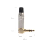 Zinc Alloy L-Shaped 90 Degree 3.5mm Stereo Headset Wire Welding Plug - Image 5