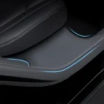 For Tesla Model Y Rear Door Built-In Sill Strip Rear Seats Anti-Kick Leather Protective Pad - Image 3