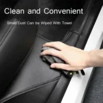 For Tesla Model Y Rear Door Built-In Sill Strip Rear Seats Anti-Kick Leather Protective Pad - Image 6