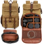Large Capacity SLR Digital Camera Bag Laptop Backpack Canvas Storage Bag - Image 2
