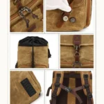 Large Capacity SLR Digital Camera Bag Laptop Backpack Canvas Storage Bag - Image 7