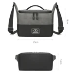 PU Leather Shoulder Crossbody Photography Bag SLR Camera Bag Lens Storage Bag - Image 3