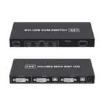 4K DVI USB KVM Switch DVI 2 In 1 Out Adapter Two Computer Shared Switcher Hub - Image 2