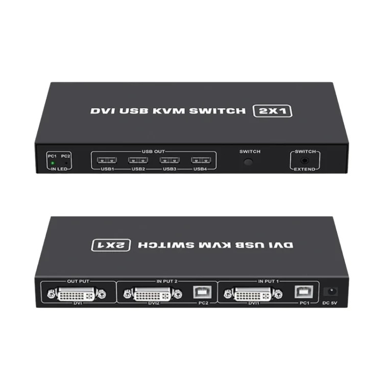TBD06042349_B1.webp 4K DVI USB KVM Switch DVI 2 In 1 Out Adapter Two Computer Shared Switcher Hub - Image 2