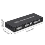 4K DVI USB KVM Switch DVI 2 In 1 Out Adapter Two Computer Shared Switcher Hub - Image 3