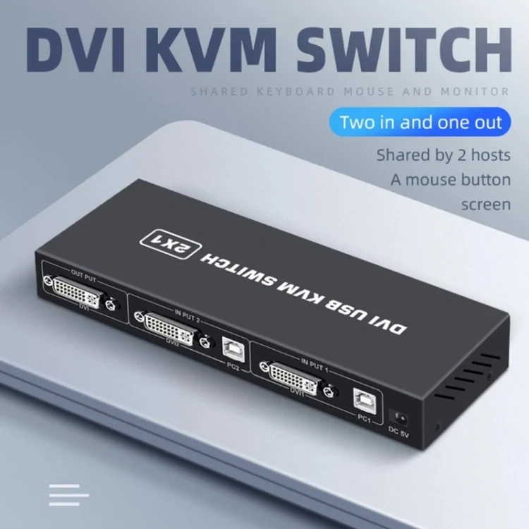 TBD06042349_B4.webp 4K DVI USB KVM Switch DVI 2 In 1 Out Adapter Two Computer Shared Switcher Hub - Image 5