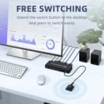 4K DVI USB KVM Switch DVI 2 In 1 Out Adapter Two Computer Shared Switcher Hub - Image 7