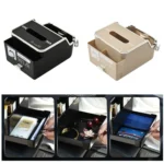 Car Tissue Box Multifunction Cup Holder Armrest Box Storage Box - Image 2