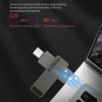 Lenovo Thinkplus MU110 USB3.2+Type-C Dual Interface Rotation Flash Drive - Image 8