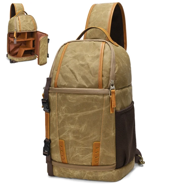 Outdoor Canvas Wear-resistant Waterproof Photography Shoulder Bag