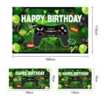 180x110cm Game Console Theme Birthday Background Birthday Party Decoration Banner - Image 3