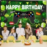180x110cm Game Console Theme Birthday Background Birthday Party Decoration Banner - Image 5