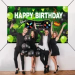 180x110cm Game Console Theme Birthday Background Birthday Party Decoration Banner - Image 6