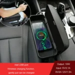 Car Wireless Charging Armrest Box Multifunctional Seat Crack Storage Box - Image 6