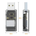 OTG Converter USB To SD/TF 2 In 1 Multi-Function Transparent Card Reader - Image 2