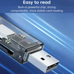 OTG Converter USB To SD/TF 2 In 1 Multi-Function Transparent Card Reader - Image 3